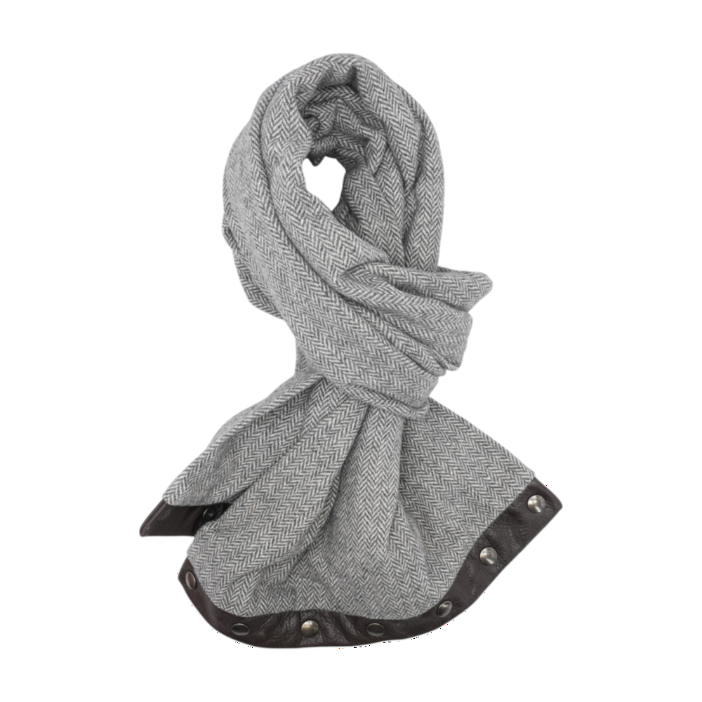 Gray Herringbone Scarf