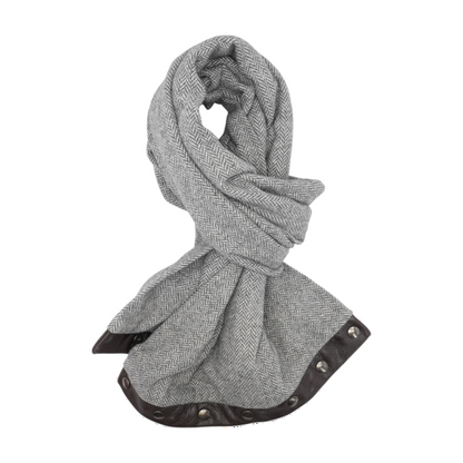 Gray Herringbone Scarf
