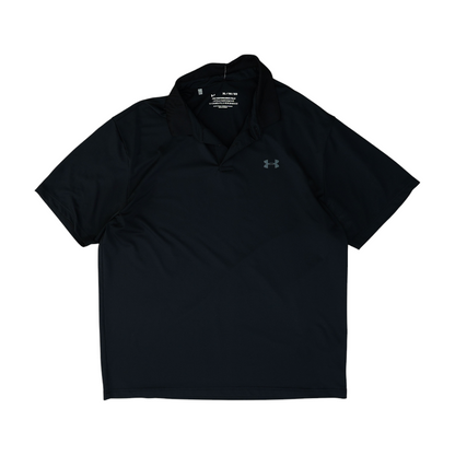 Black Solid Short Sleeve Polo
