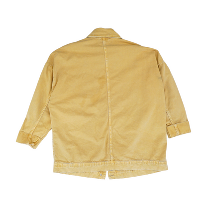 Orange Solid Denim Jacket