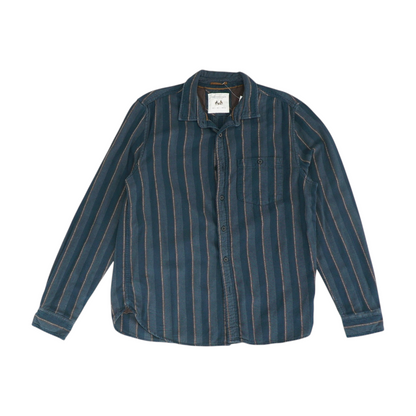 Blue Striped Flannel Button Down
