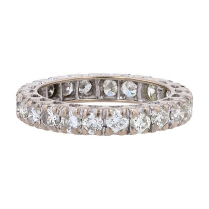 1 1/3 ctw 14K White Gold Diamond Band Ring