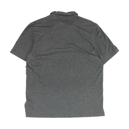 Gray Solid Short Sleeve Polo