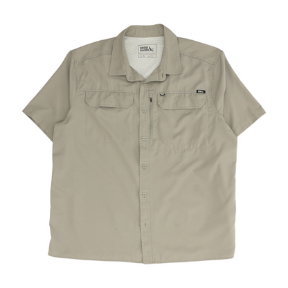 Gray Solid Outdoor Button Down