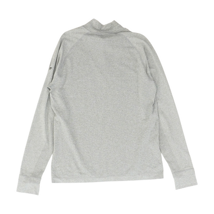 Gray Solid 1/4 Zip Pullover