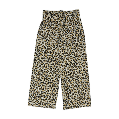 Tan Animal Print Wide Leg Pants