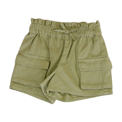 Green Solid Shorts