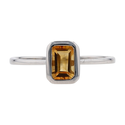 Sterling Silver Citrine Fashion Ring