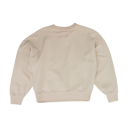 Beige Solid Sweatshirt Pullover