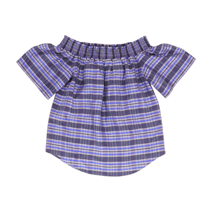 Blue Plaid Blouse