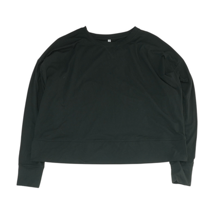 Black Solid Sweatshirt Pullover