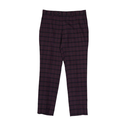 Maroon Plaid Chino Pants