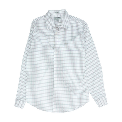 White Check Long Sleeve Button Down