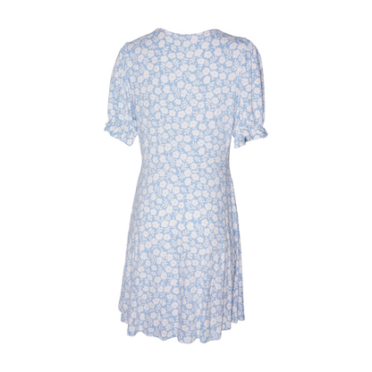 Blue Floral Midi Dress