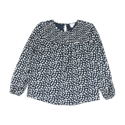 Navy Floral Blouse