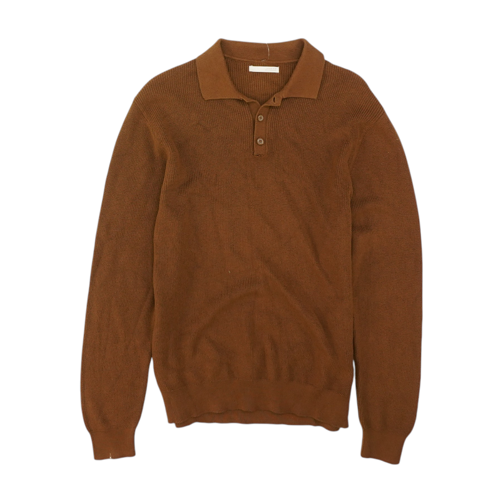 Brown Solid Pullover Sweater