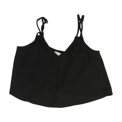 Black Solid Sleeveless Blouse