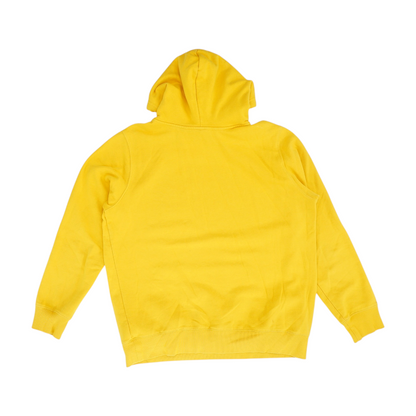 Yellow Solid Hoodie Pullover