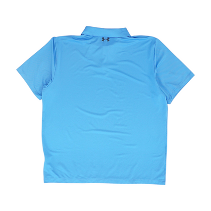 Blue Solid Short Sleeve Polo