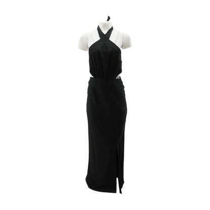 Black Solid Maxi Dress