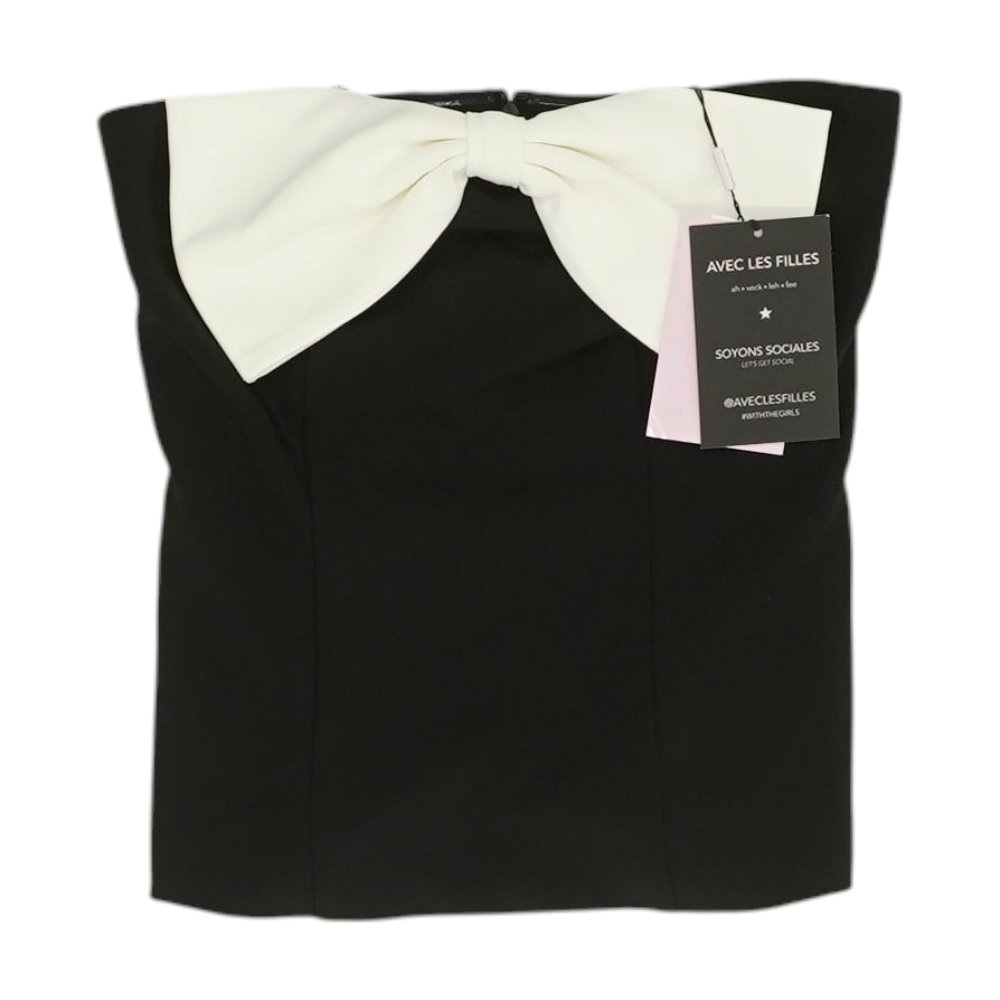 Black Color Block Blouse