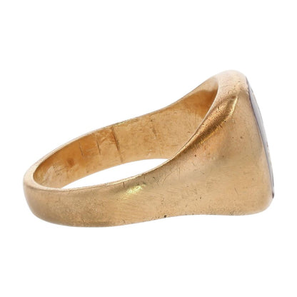 10K Gold Freemason Signet Ring