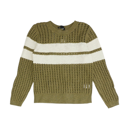 Green Striped Pullover Sweater