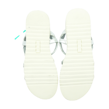 Silver Flat Sandals