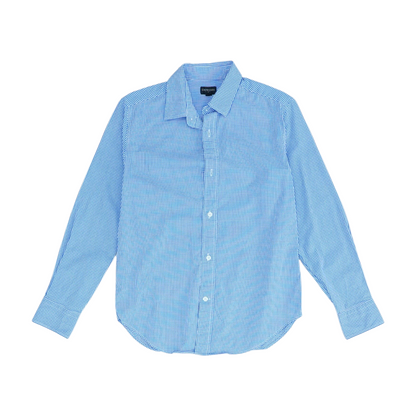 Blue Check Long Sleeve Button Down
