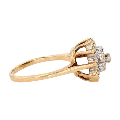 10K Two-Tone Gold Diamond Fashion Ring
