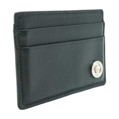 Black La Medusa Leather Card Holder