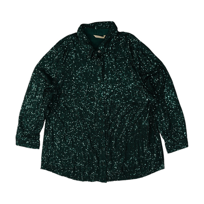 Green Plus Button Down