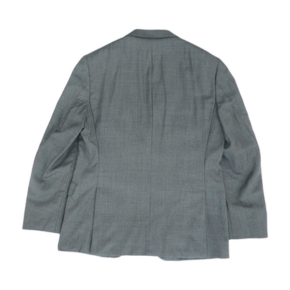 Gray Long Solid Sport Coat