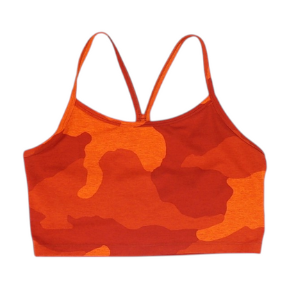 Orange Camo Sports Bra