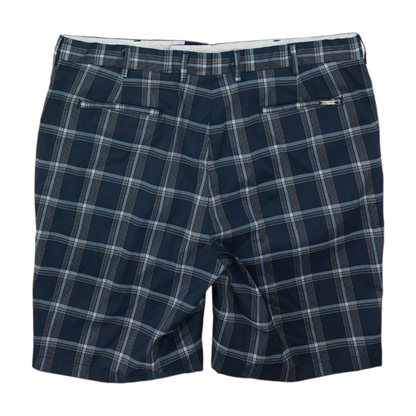 Navy Plaid Chino Shorts