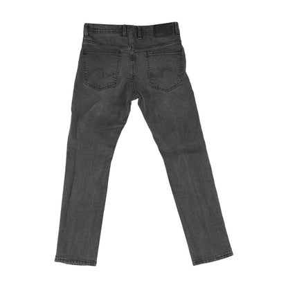Gray Solid Straight Jeans