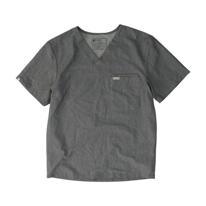 Gray Solid Scrub T-Shirt