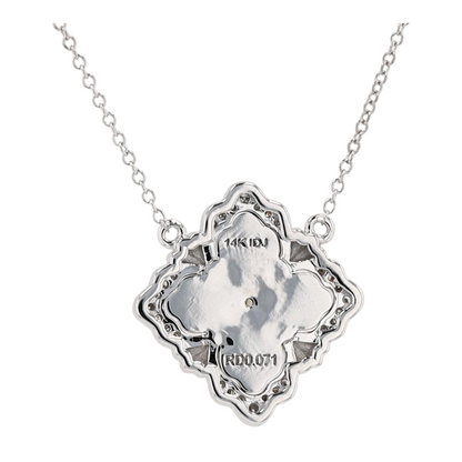 1/10 ctw 14K White Gold Diamond Station Necklace