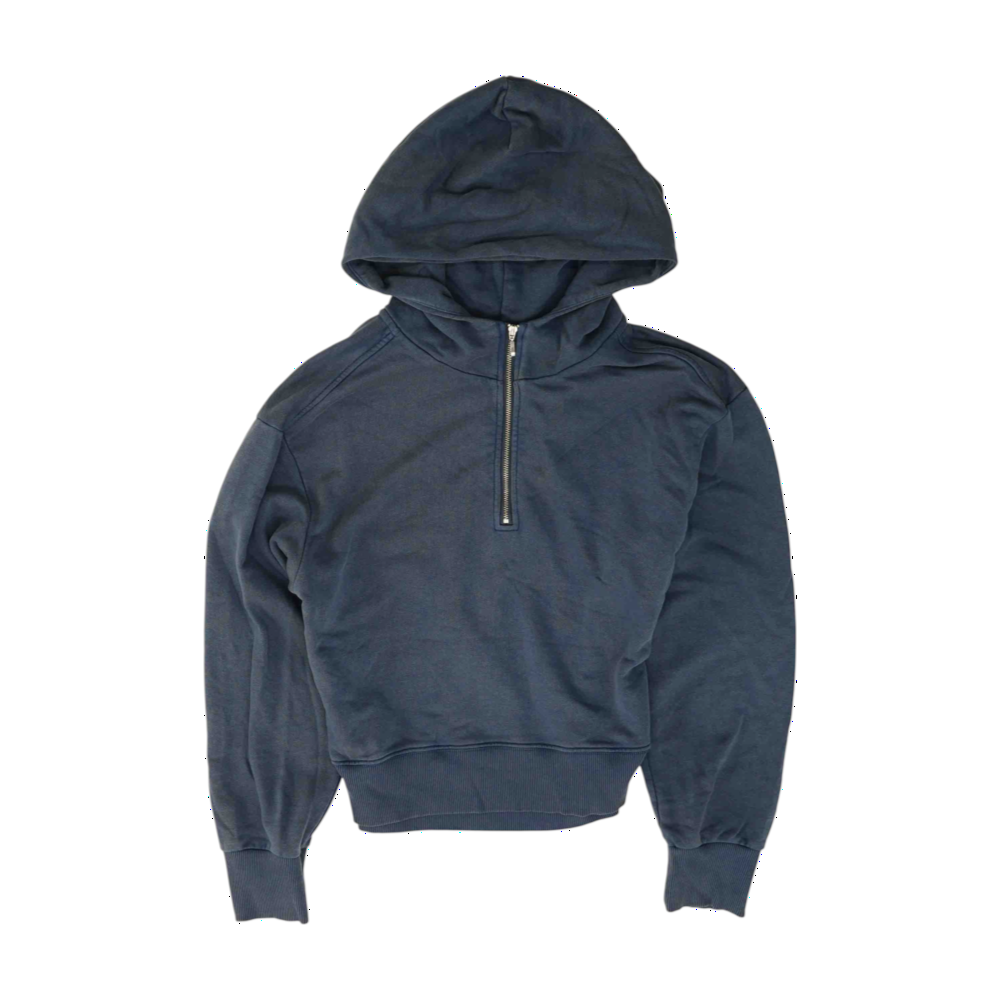 Blue Solid 1/4 Zip Pullover