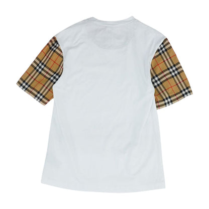 White Serra Vintage Check Sleeve Tee