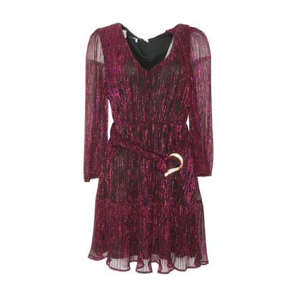 Magenta Striped Mini Dress