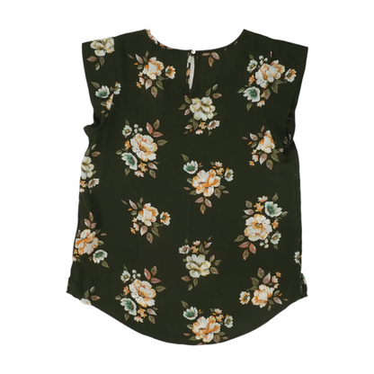 Green Floral Blouse