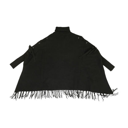 Black Solid Turtleneck Sweater