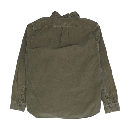 Olive Solid Long Sleeve Button Down