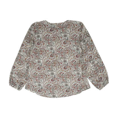 White Petite Paisley Blouse