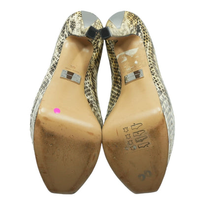 Hannon Snakeskin Pumps
