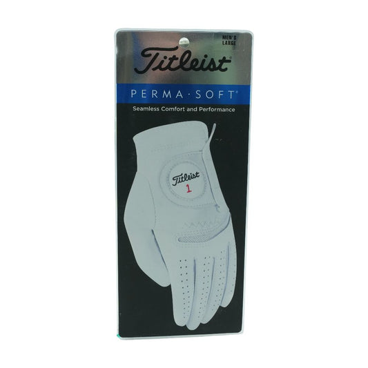 White Perma Soft Golf Glove
