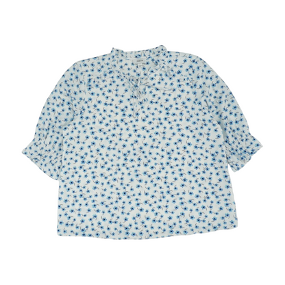 White Floral Blouse