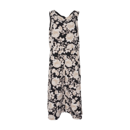 Black Floral Midi Dress