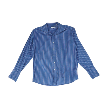 Blue Striped Long Sleeve Button Down